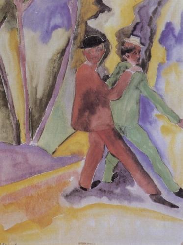 Wikioo.org - The Encyclopedia of Fine Arts - Painting, Artwork by Charles Demuth - Vaudeville Male Dancers