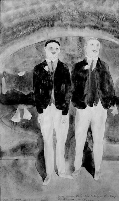 WikiOO.org - Енциклопедия за изящни изкуства - Живопис, Произведения на изкуството Charles Demuth - Vaudeville. 'Many Brave Hearts Are Asleep in the Deep'