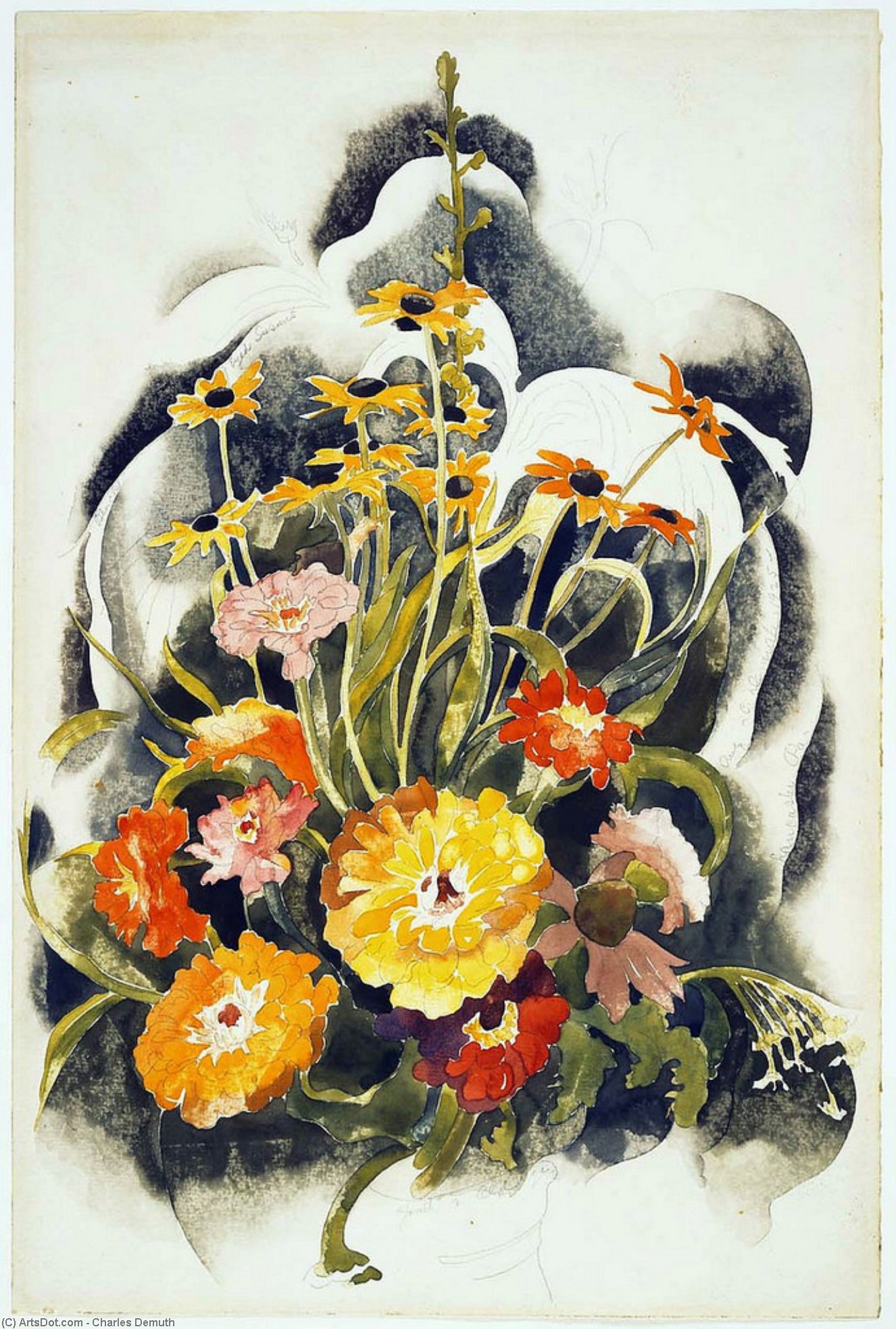 Wikioo.org - The Encyclopedia of Fine Arts - Painting, Artwork by Charles Demuth - Youth and Old Age