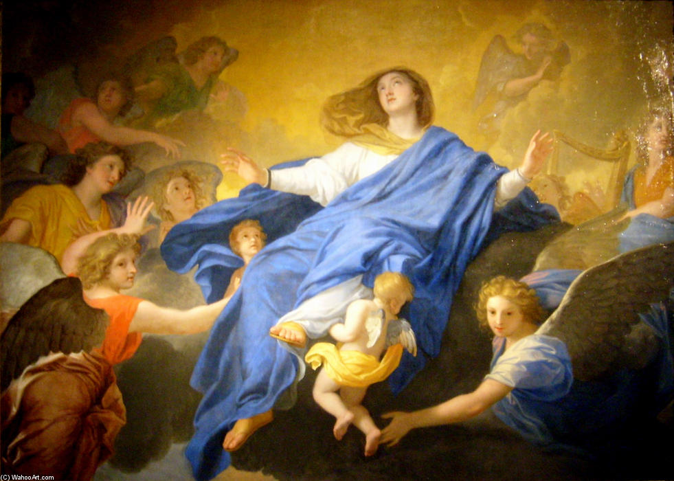 WikiOO.org - Encyclopedia of Fine Arts - Maleri, Artwork Charles Le Brun - Assumption of the Virgin