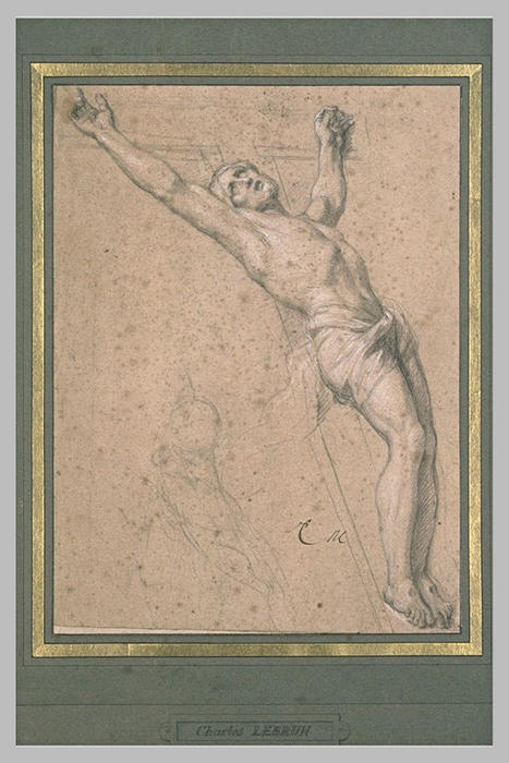 Wikioo.org - สารานุกรมวิจิตรศิลป์ - จิตรกรรม Charles Le Brun - Christ en Croix