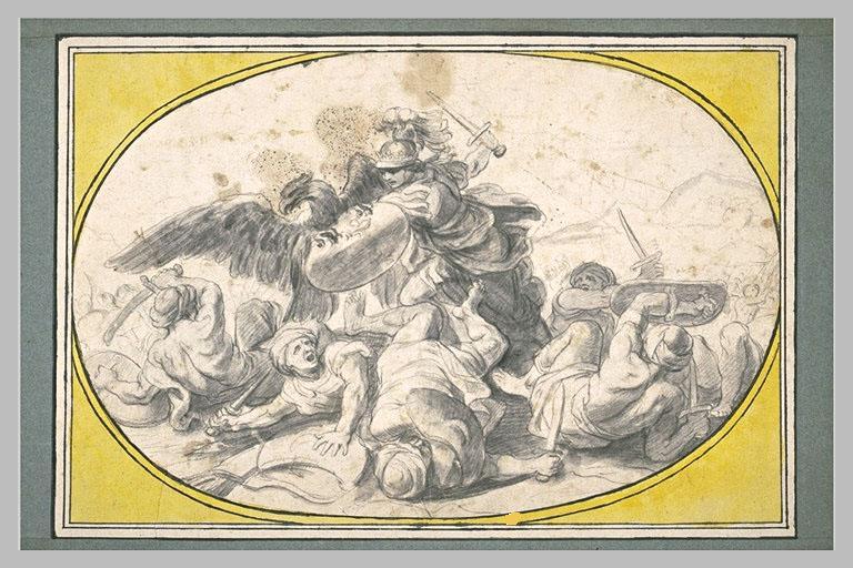 Wikioo.org - The Encyclopedia of Fine Arts - Painting, Artwork by Charles Le Brun - Défaite des Turcs en Hongrie par les troupes du roi