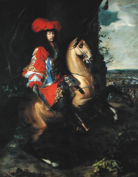 Wikioo.org - The Encyclopedia of Fine Arts - Painting, Artwork by Charles Le Brun - Equestrian Portrait of Louis XIV of France