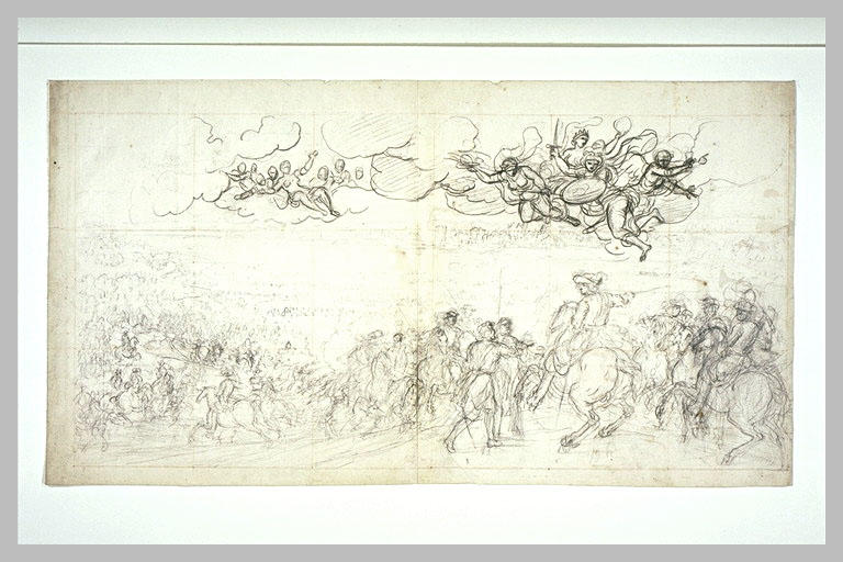 Wikioo.org – La Enciclopedia de las Bellas Artes - Pintura, Obras de arte de Charles Le Brun - Le passage du Rhin