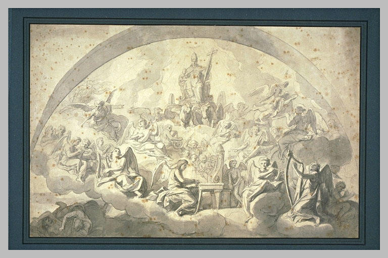 Wikioo.org - Bách khoa toàn thư về mỹ thuật - Vẽ tranh, Tác phẩm nghệ thuật Charles Le Brun - Le Triomphe de l'Eglise (ou de la Religion)