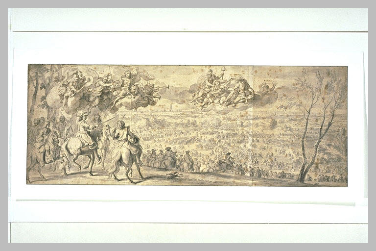 WikiOO.org - Encyclopedia of Fine Arts - Målning, konstverk Charles Le Brun - Louis XIV devant Utrecht