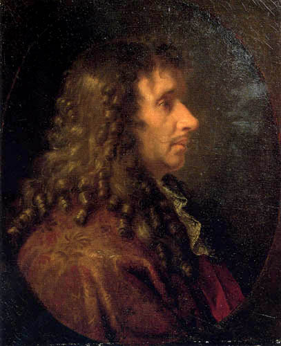 WikiOO.org - Enciclopédia das Belas Artes - Pintura, Arte por Charles Le Brun - Portrait of the poet Molière
