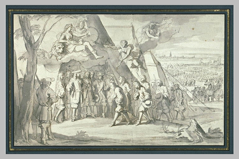 Wikioo.org – L'Enciclopedia delle Belle Arti - Pittura, Opere di Charles Le Brun - Soumission de la ville de Doesbourg