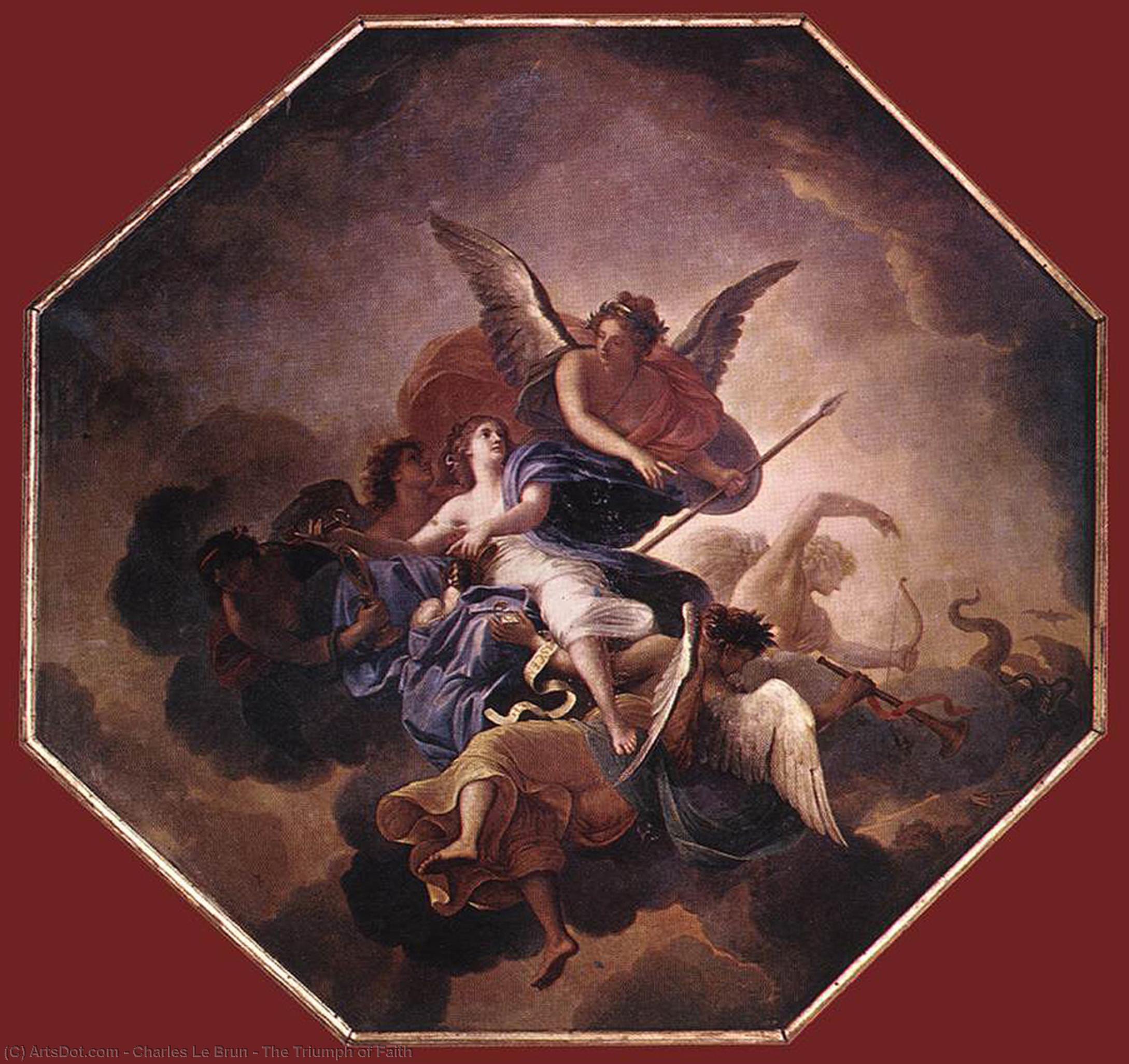 WikiOO.org - Encyclopedia of Fine Arts - Schilderen, Artwork Charles Le Brun - The Triumph of Faith