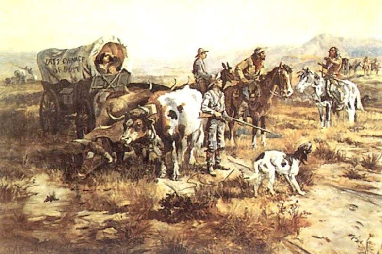 WikiOO.org - Enciklopedija dailės - Tapyba, meno kuriniai Charles Marion Russell - A Doubtful Visitor