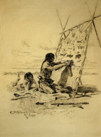 WikiOO.org - Enciklopedija dailės - Tapyba, meno kuriniai Charles Marion Russell - First American News Writer