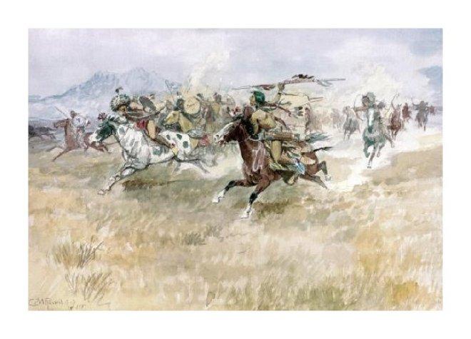 WikiOO.org - Енциклопедия за изящни изкуства - Живопис, Произведения на изкуството Charles Marion Russell - Indian Ambush