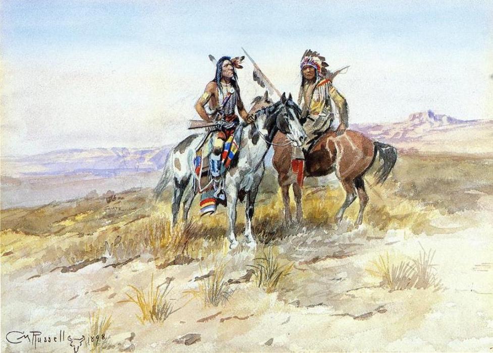 Wikioo.org - The Encyclopedia of Fine Arts - Painting, Artwork by Charles Marion Russell - On the Prowl