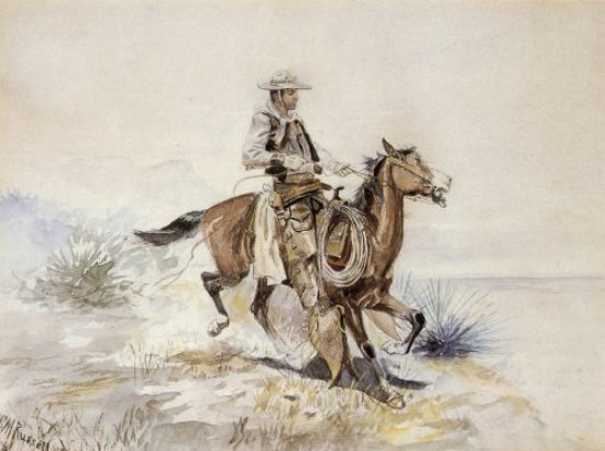 WikiOO.org - Εγκυκλοπαίδεια Καλών Τεχνών - Ζωγραφική, έργα τέχνης Charles Marion Russell - Reining In