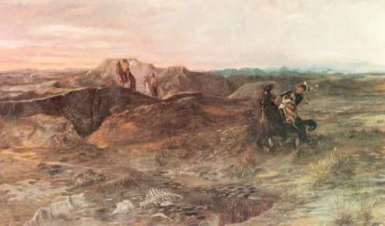 WikiOO.org - Encyclopedia of Fine Arts - Lukisan, Artwork Charles Marion Russell - Shooting A Spy