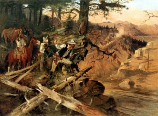 Wikioo.org - The Encyclopedia of Fine Arts - Painting, Artwork by Charles Marion Russell - The Ambush