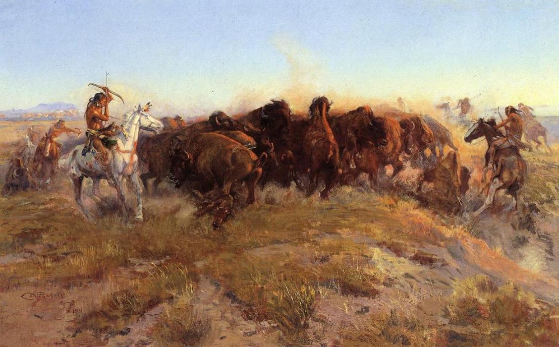 Wikioo.org - The Encyclopedia of Fine Arts - Painting, Artwork by Charles Marion Russell - The Surround
