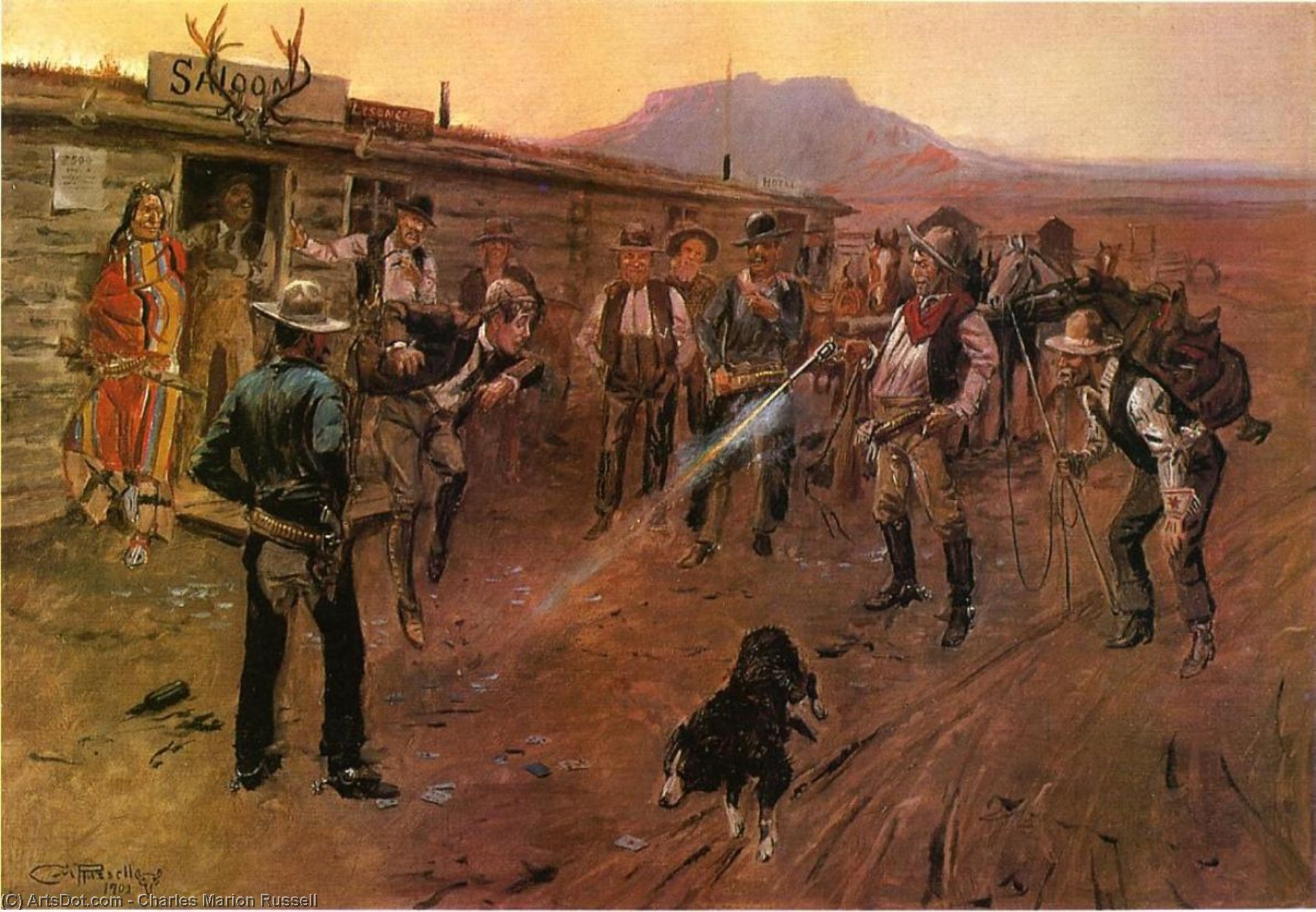 Wikioo.org - The Encyclopedia of Fine Arts - Painting, Artwork by Charles Marion Russell - The Tenderfoot