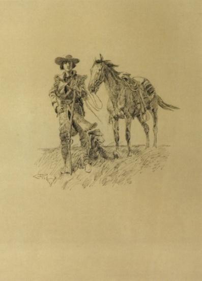 WikiOO.org - Enciklopedija dailės - Tapyba, meno kuriniai Charles Marion Russell - The Young Scout