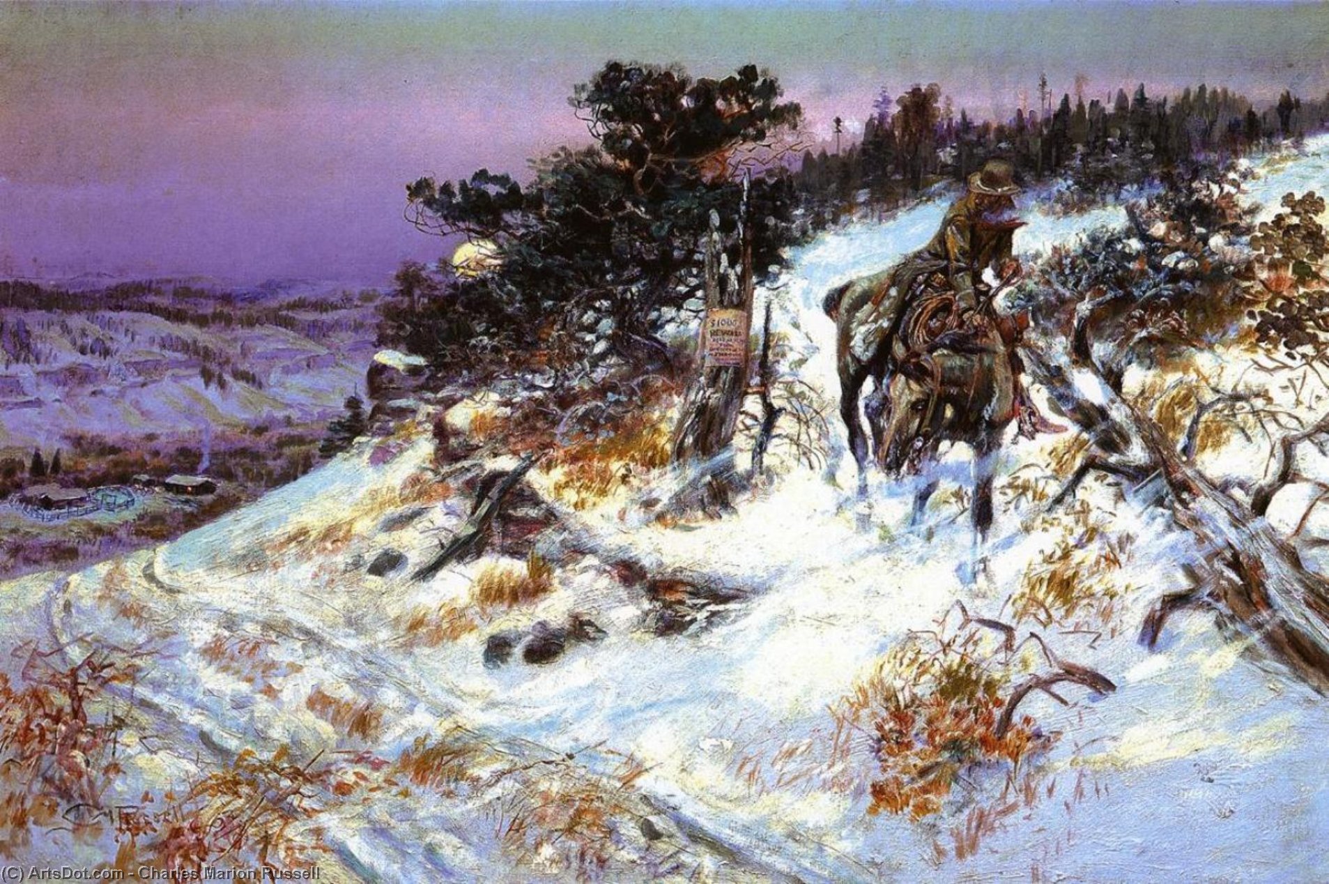 Wikioo.org - The Encyclopedia of Fine Arts - Painting, Artwork by Charles Marion Russell - Wolf and Beaver