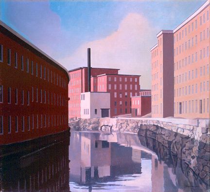 WikiOO.org - Encyclopedia of Fine Arts - Maleri, Artwork Charles Rettew Sheeler Junior - Amoskeag Canal