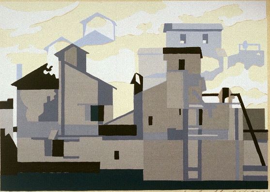 WikiOO.org - Енциклопедия за изящни изкуства - Живопис, Произведения на изкуството Charles Rettew Sheeler Junior - Architectural Cadences #4