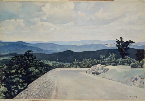 WikiOO.org - Encyclopedia of Fine Arts - Maľba, Artwork Charles Rettew Sheeler Junior - Blue Ridge Mountains
