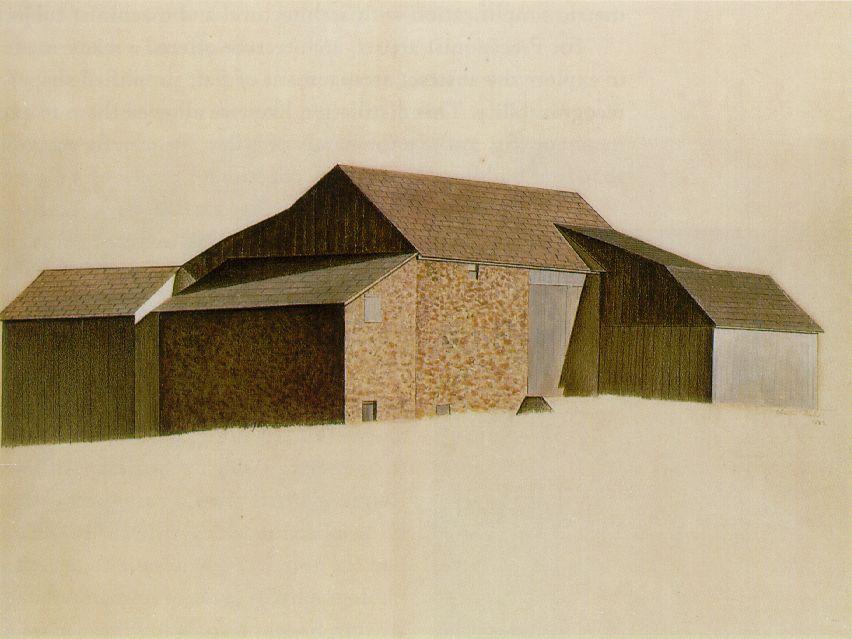WikiOO.org - Енциклопедия за изящни изкуства - Живопис, Произведения на изкуството Charles Rettew Sheeler Junior - Bucks County Barn