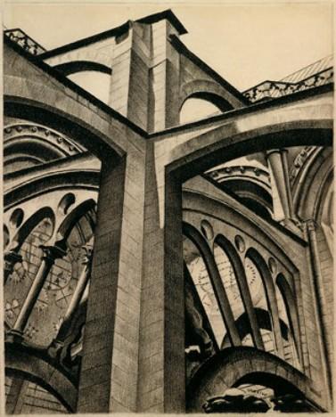 Wikioo.org - สารานุกรมวิจิตรศิลป์ - จิตรกรรม Charles Rettew Sheeler Junior - Chartres Cathedral