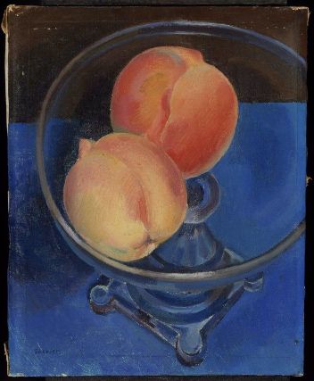 Wikioo.org – La Enciclopedia de las Bellas Artes - Pintura, Obras de arte de Charles Rettew Sheeler Junior - melocotones en un bol