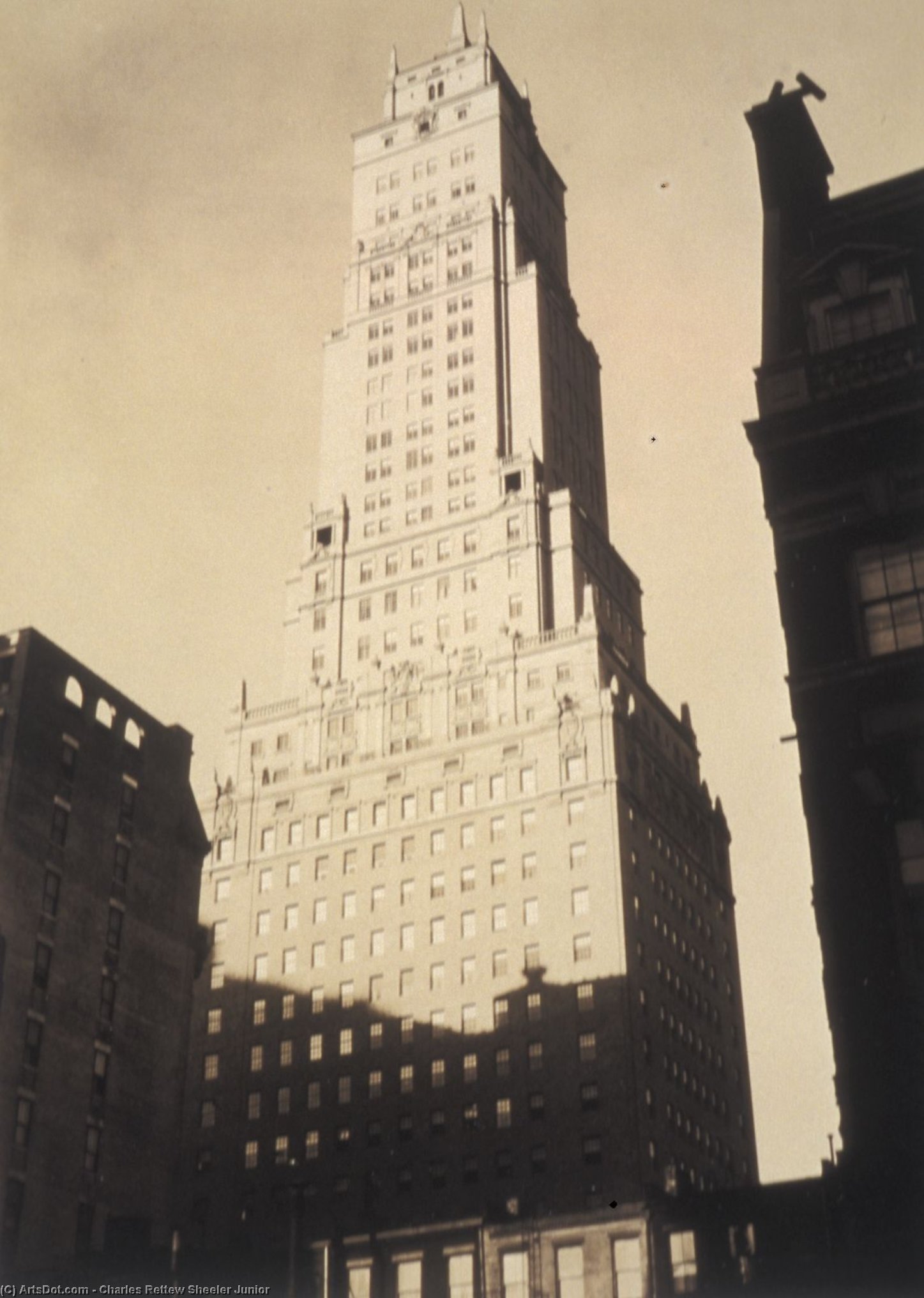 Wikioo.org - The Encyclopedia of Fine Arts - Painting, Artwork by Charles Rettew Sheeler Junior - Ritz Tower, New York