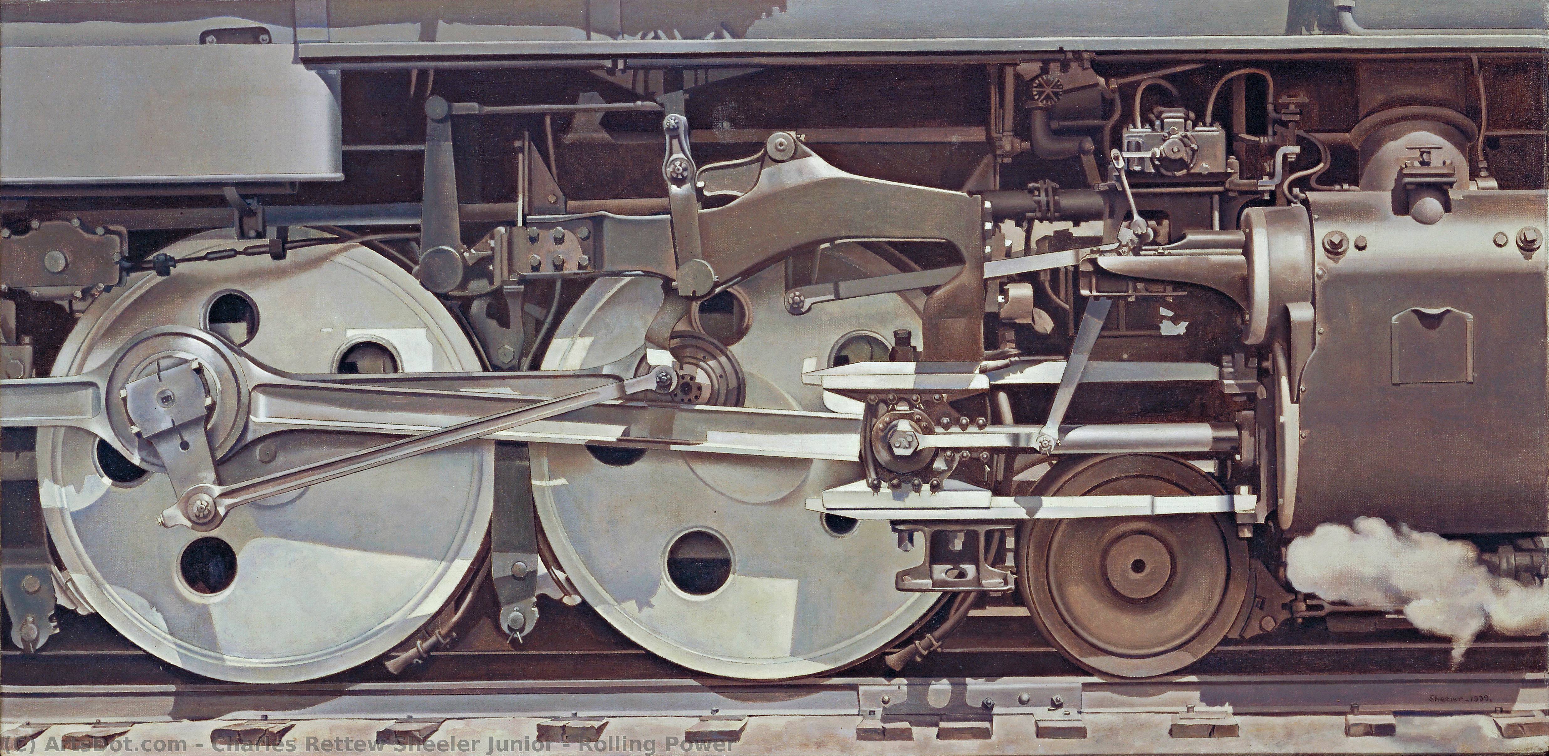 Wikioo.org - The Encyclopedia of Fine Arts - Painting, Artwork by Charles Rettew Sheeler Junior - Rolling Power
