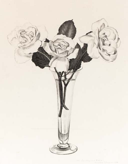 WikiOO.org - Encyclopedia of Fine Arts - Maľba, Artwork Charles Rettew Sheeler Junior - Roses
