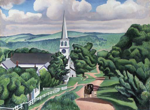 WikiOO.org - Encyclopedia of Fine Arts - Maľba, Artwork Charles Rettew Sheeler Junior - Vermont Landscape (Peacham, Vermont)