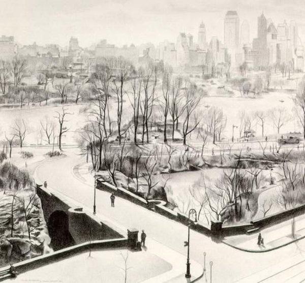 WikiOO.org - Енциклопедия за изящни изкуства - Живопис, Произведения на изкуството Charles Rettew Sheeler Junior - View of Central Park