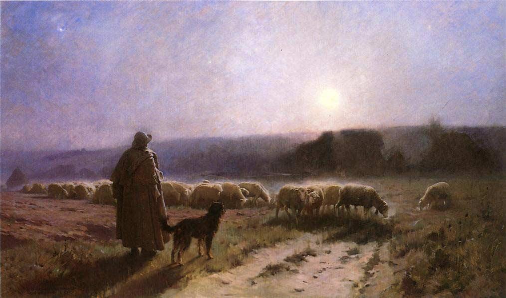 Wikioo.org - The Encyclopedia of Fine Arts - Painting, Artwork by Charles Sprague Pearce - Evening