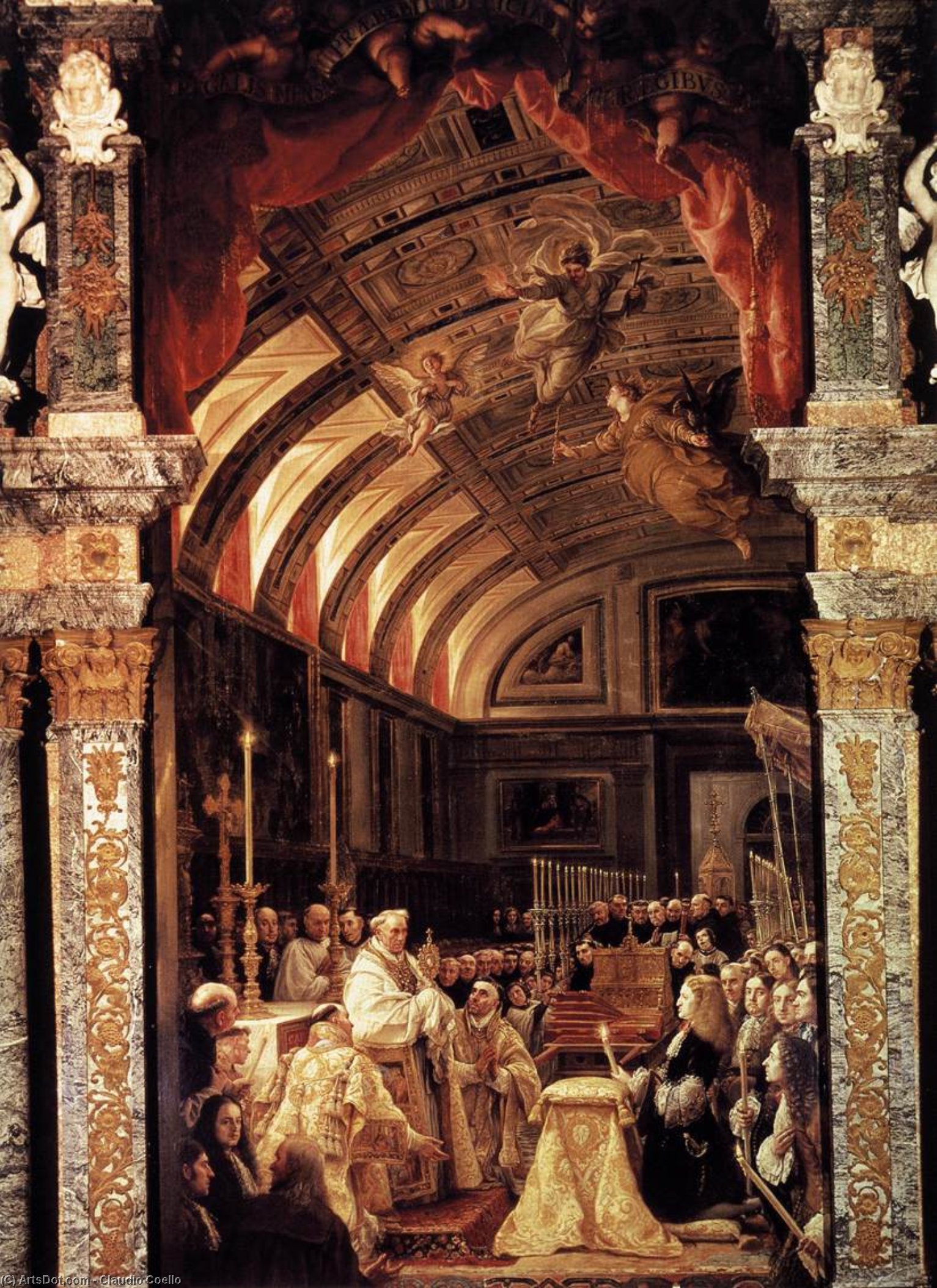 Wikioo.org - The Encyclopedia of Fine Arts - Painting, Artwork by Claudio Coello - La Sagrada Forma