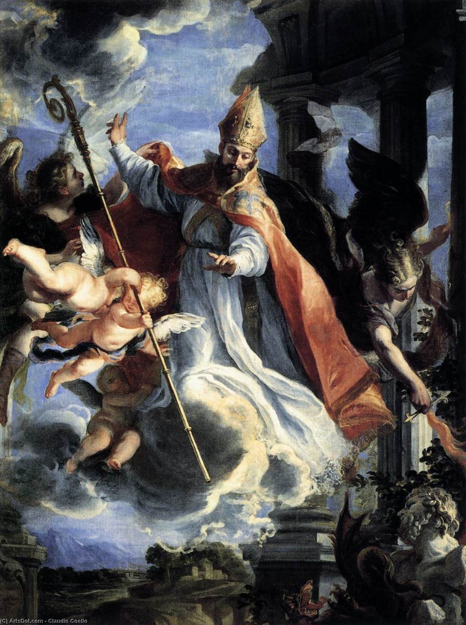 Wikioo.org - The Encyclopedia of Fine Arts - Painting, Artwork by Claudio Coello - The Triumph of St Augustine