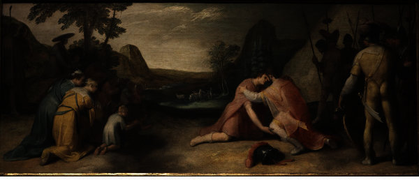 Wikioo.org - The Encyclopedia of Fine Arts - Painting, Artwork by Cornelis Cornelisz Van Haarlem - Meeting of Jacob and Esau