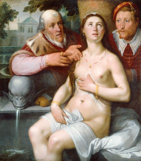 WikiOO.org - Enciclopedia of Fine Arts - Pictura, lucrări de artă Cornelis Cornelisz Van Haarlem - Susanna and the Elders