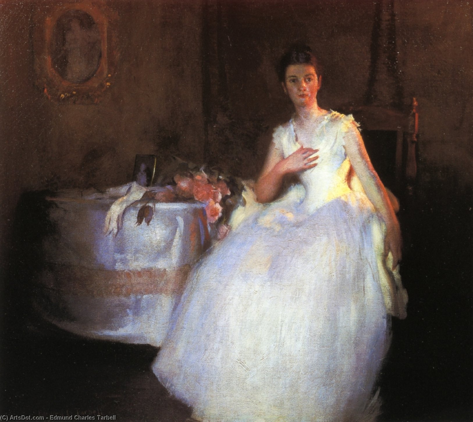 WikiOO.org - אנציקלופדיה לאמנויות יפות - ציור, יצירות אמנות Edmund Charles Tarbell - After the Ball