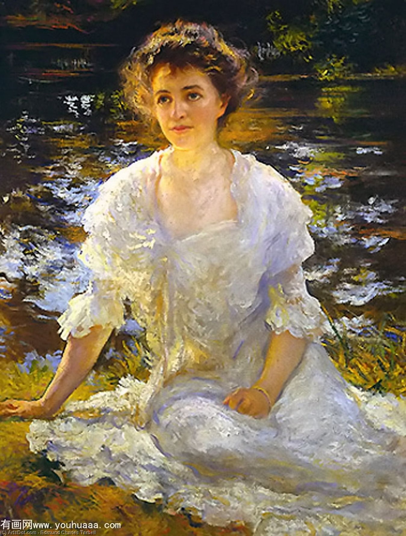 Wikioo.org - The Encyclopedia of Fine Arts - Painting, Artwork by Edmund Charles Tarbell - Portrait of Elanor Hyde Phillips