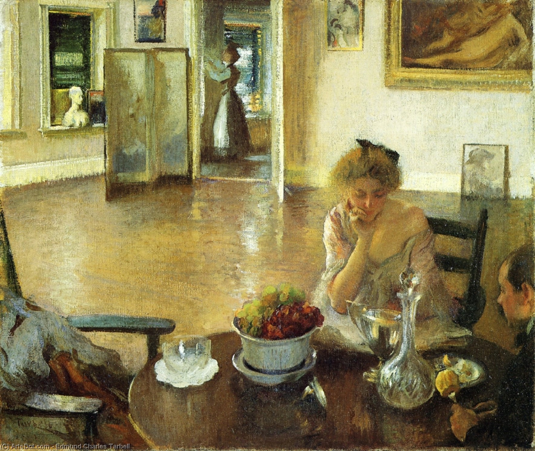 WikiOO.org - Güzel Sanatlar Ansiklopedisi - Resim, Resimler Edmund Charles Tarbell - The Breakfast Room (aka In the Breakfast Room)