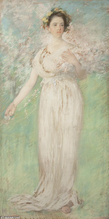 Wikioo.org - The Encyclopedia of Fine Arts - Painting, Artwork by Edmund Charles Tarbell - The Symbol of Spring