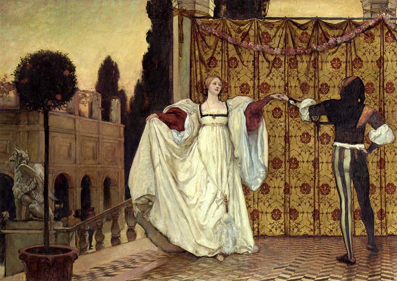 WikiOO.org - אנציקלופדיה לאמנויות יפות - ציור, יצירות אמנות Edwin Austin Abbey - A Pavane
