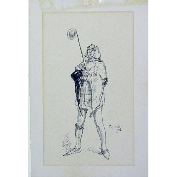 WikiOO.org - Encyclopedia of Fine Arts - Maalaus, taideteos Edwin Austin Abbey - Jester