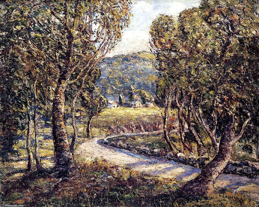 Wikioo.org - The Encyclopedia of Fine Arts - Painting, Artwork by Ernest Lawson - A Turn Of The Road (Tennessee)