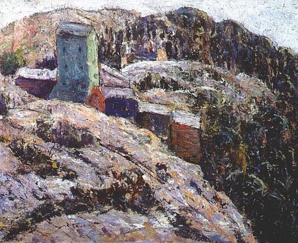 Wikioo.org - The Encyclopedia of Fine Arts - Painting, Artwork by Ernest Lawson - Abandoned Mine, Cripple Creek