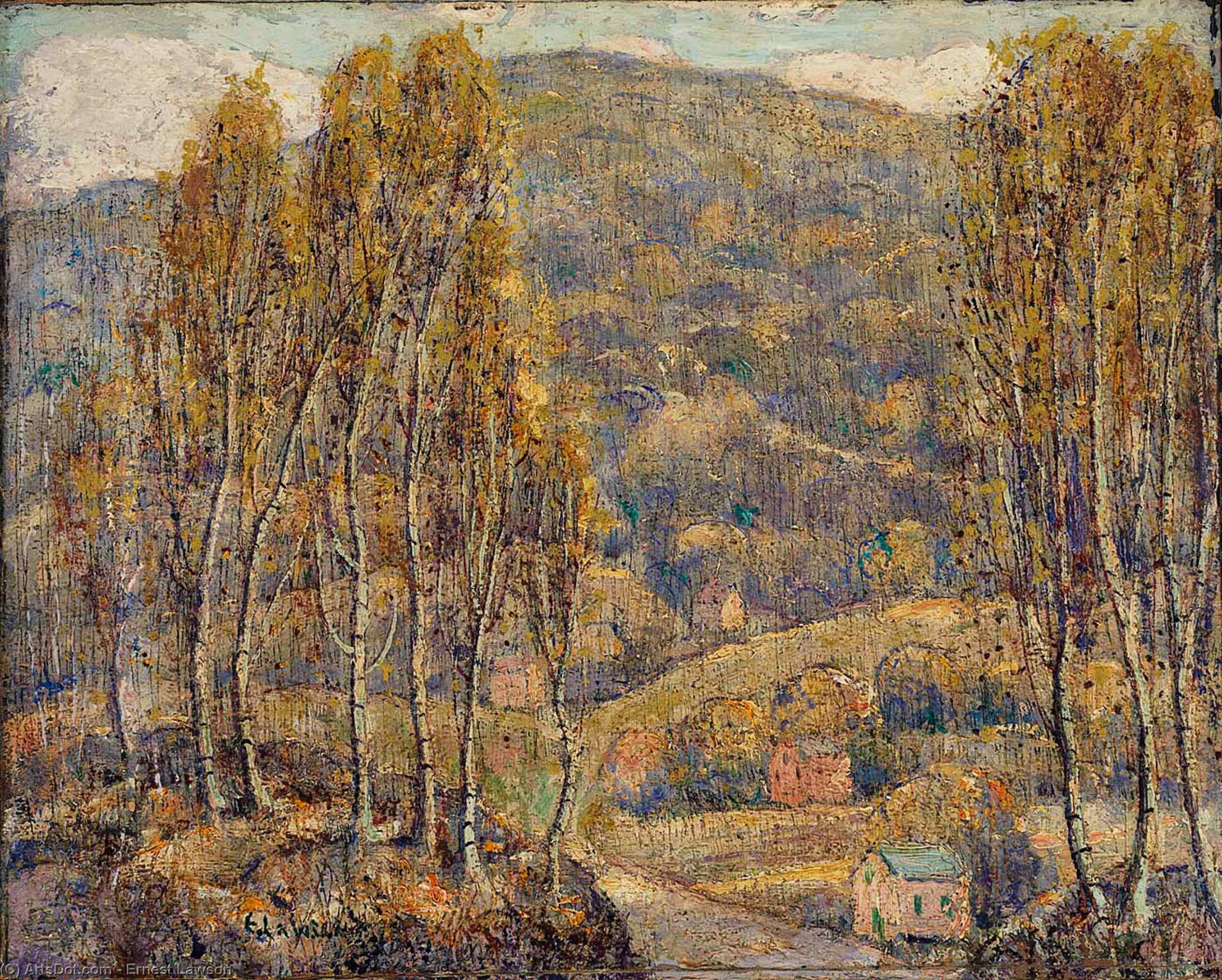Wikioo.org - The Encyclopedia of Fine Arts - Painting, Artwork by Ernest Lawson - Beeches