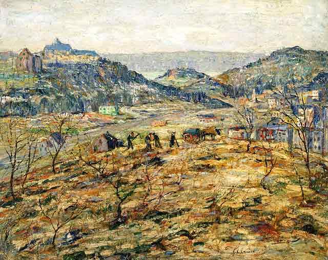 Wikioo.org - The Encyclopedia of Fine Arts - Painting, Artwork by Ernest Lawson - City Suburbs